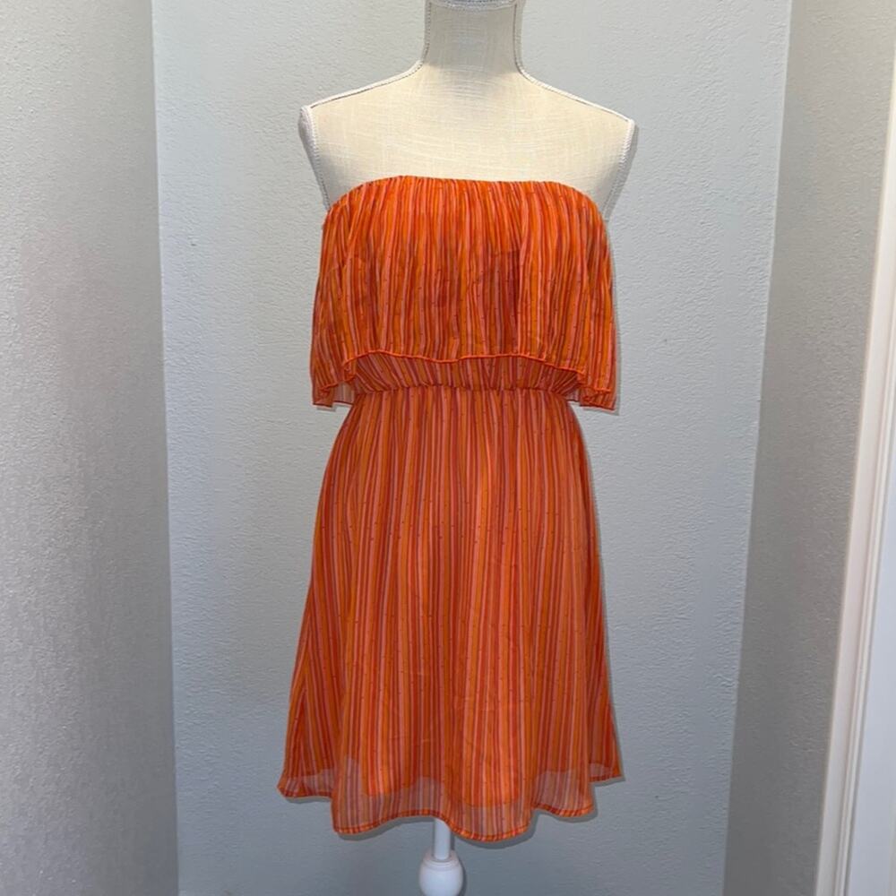 EVERLY Strapless Multi-Color Striped Dress - NWT - Size S